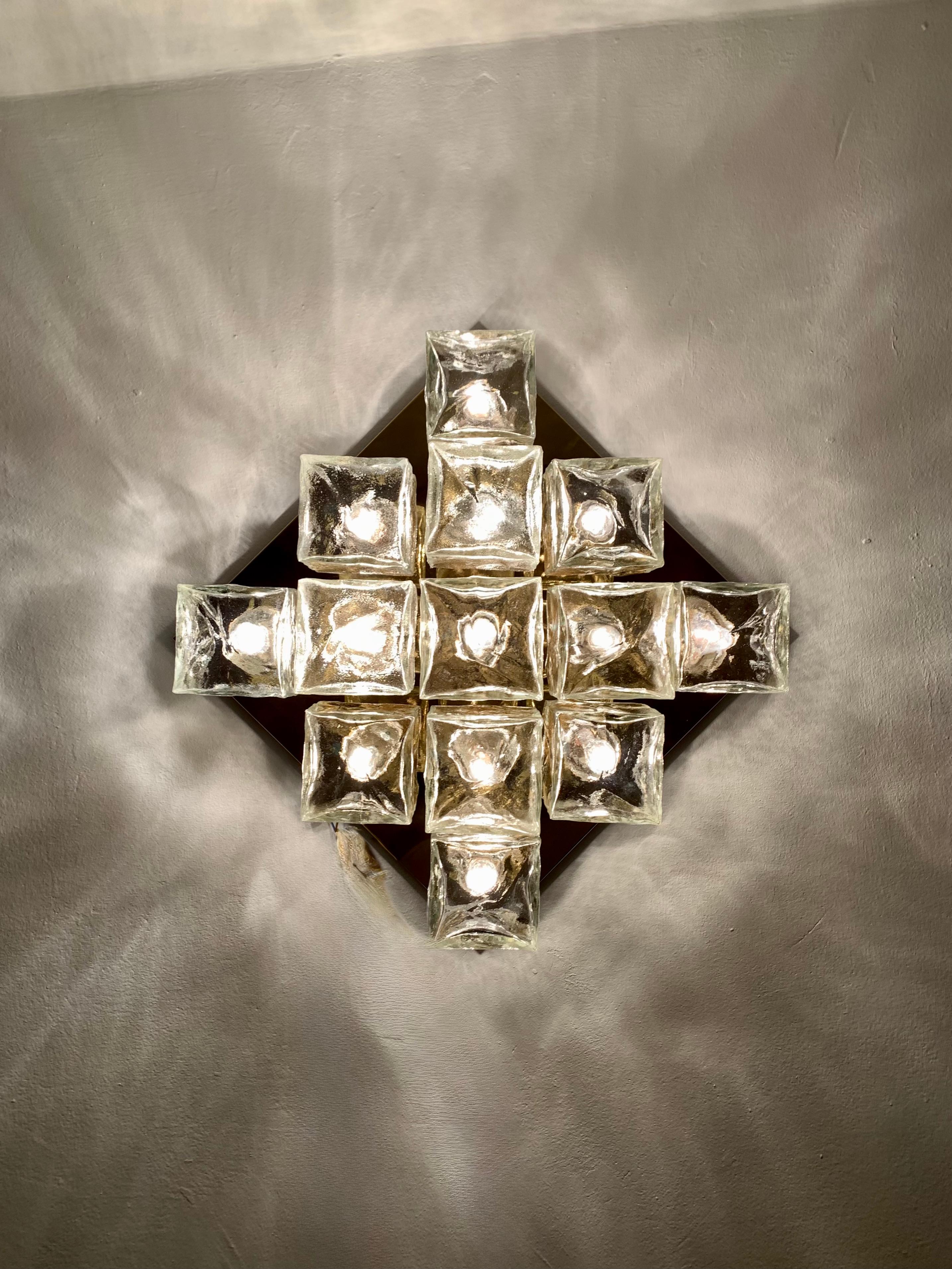 Large Ice Cube Flush Light by J.T. Kalmar For Sale 6