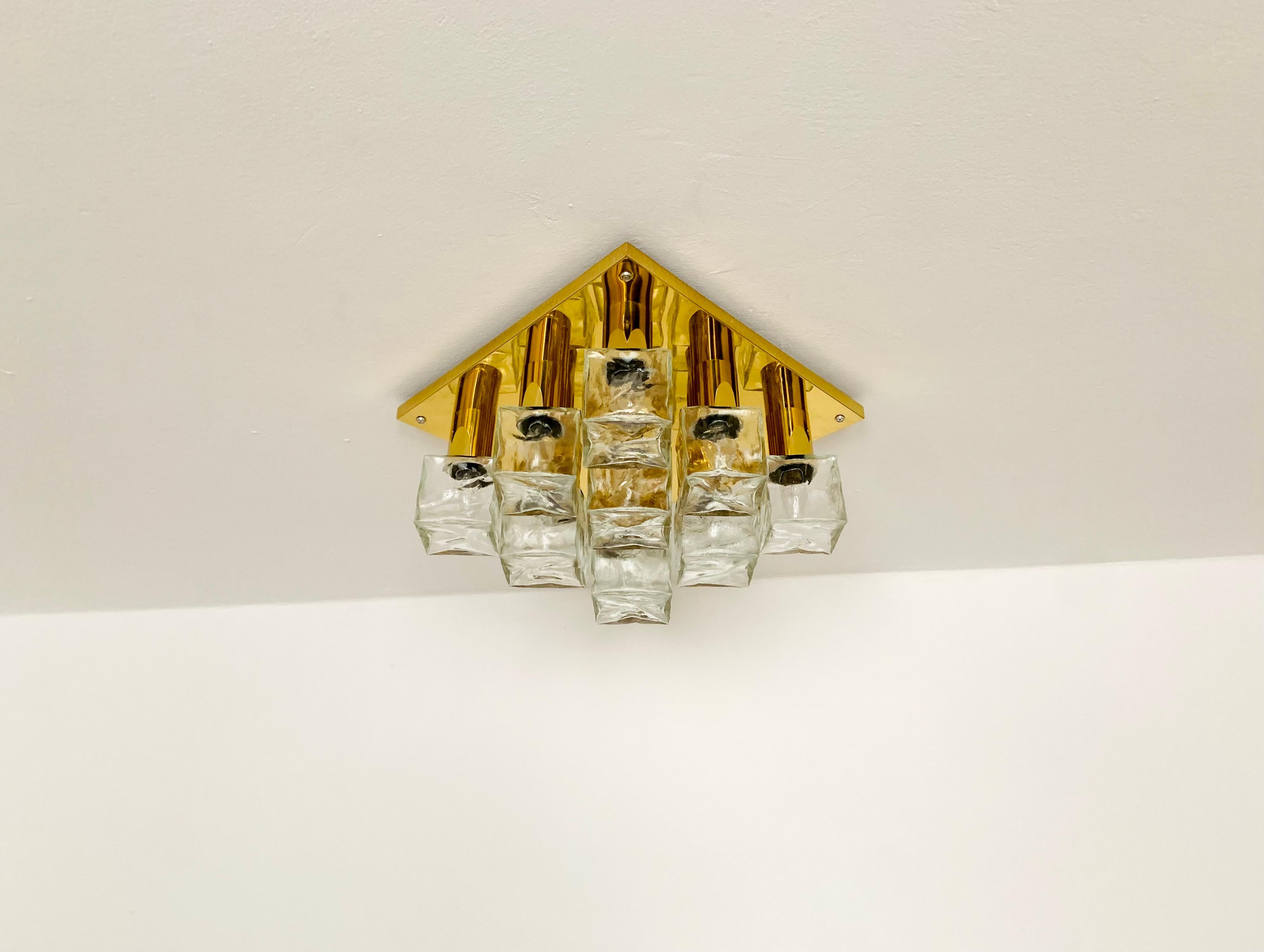 Large Ice Cube Flush Light by J.T. Kalmar For Sale 2