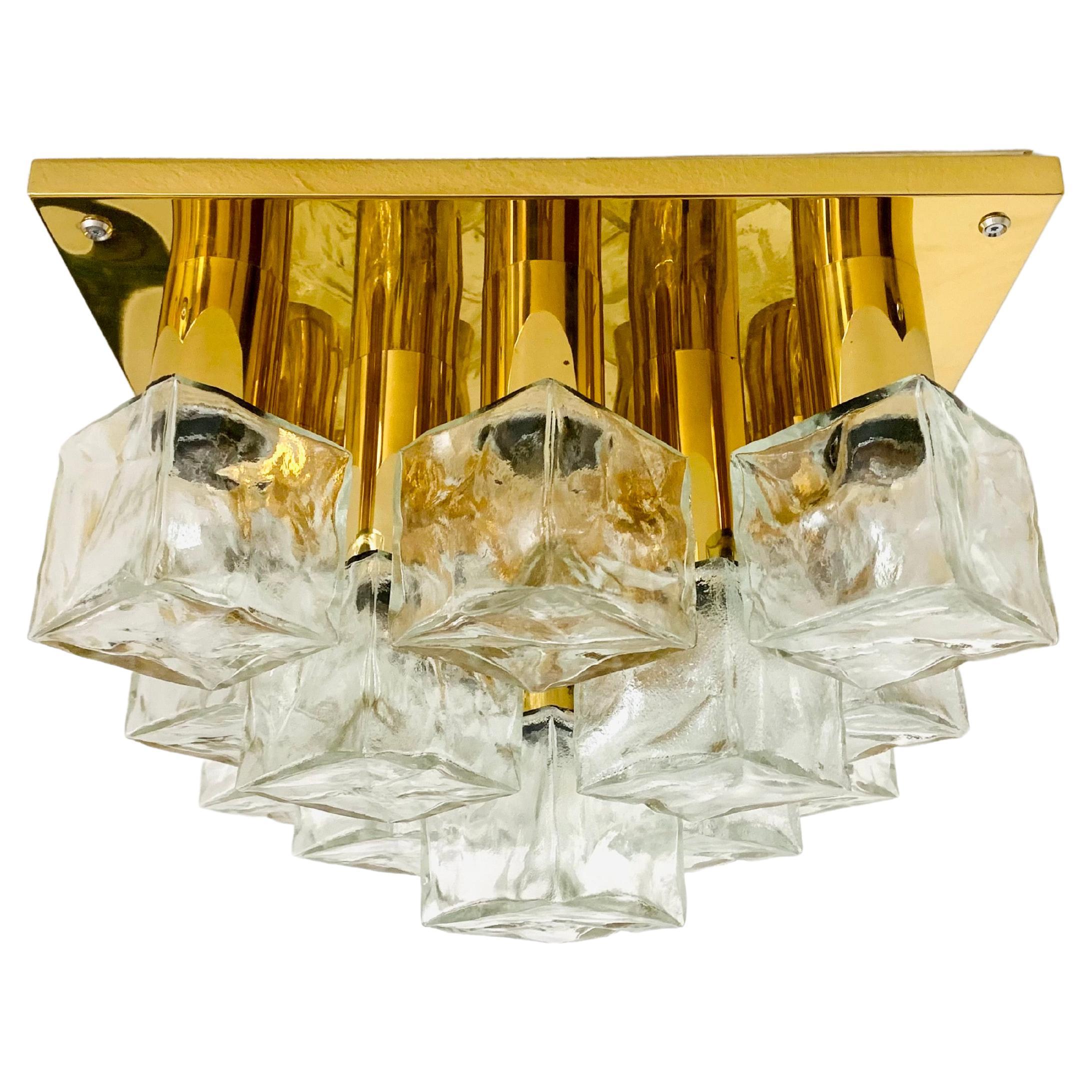 Large Ice Cube Flush Light by J.T. Kalmar