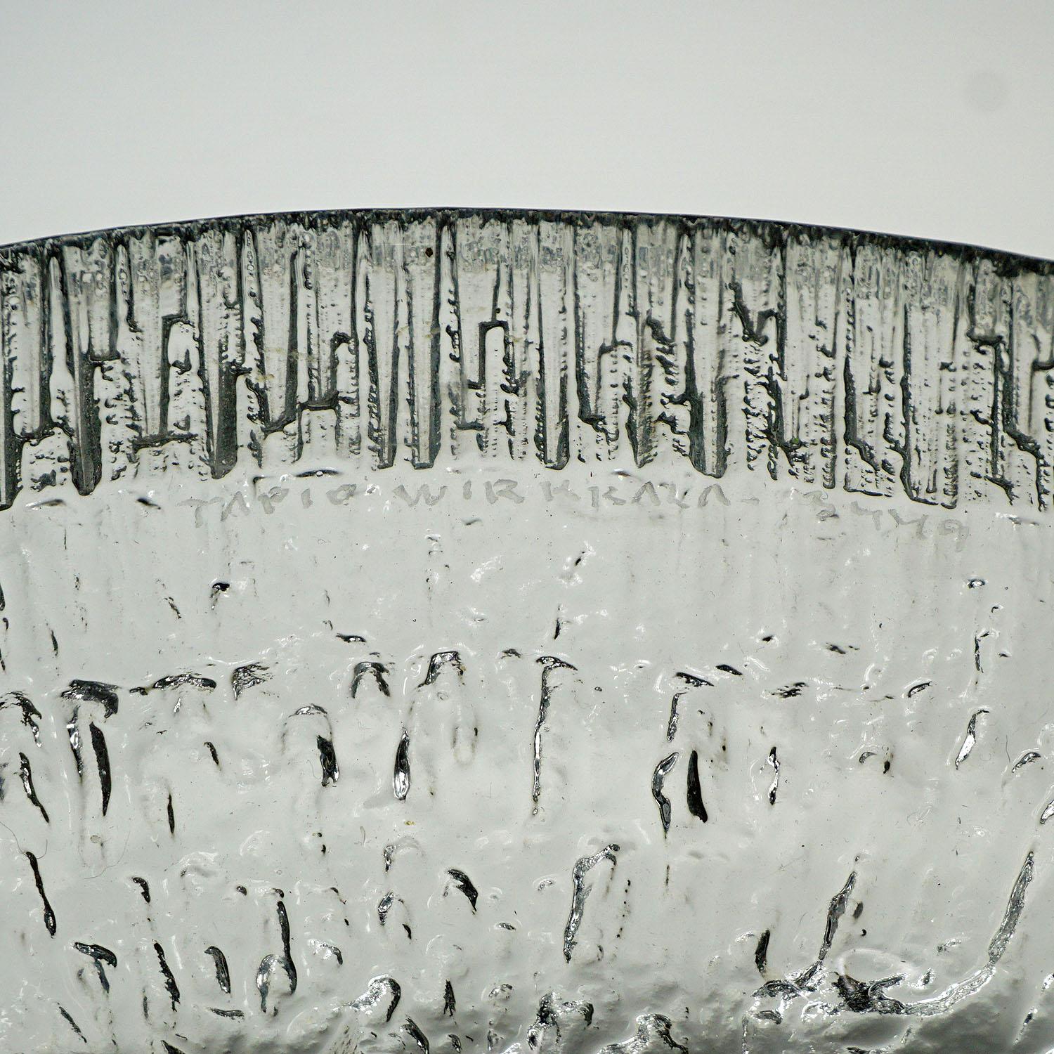 Große Eisglasschale „Lunaria“ von Tapio Wirkkala für Iittala, 1972 (Glaskunst) im Angebot