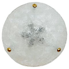 Large Ice Glass Flush Lamp