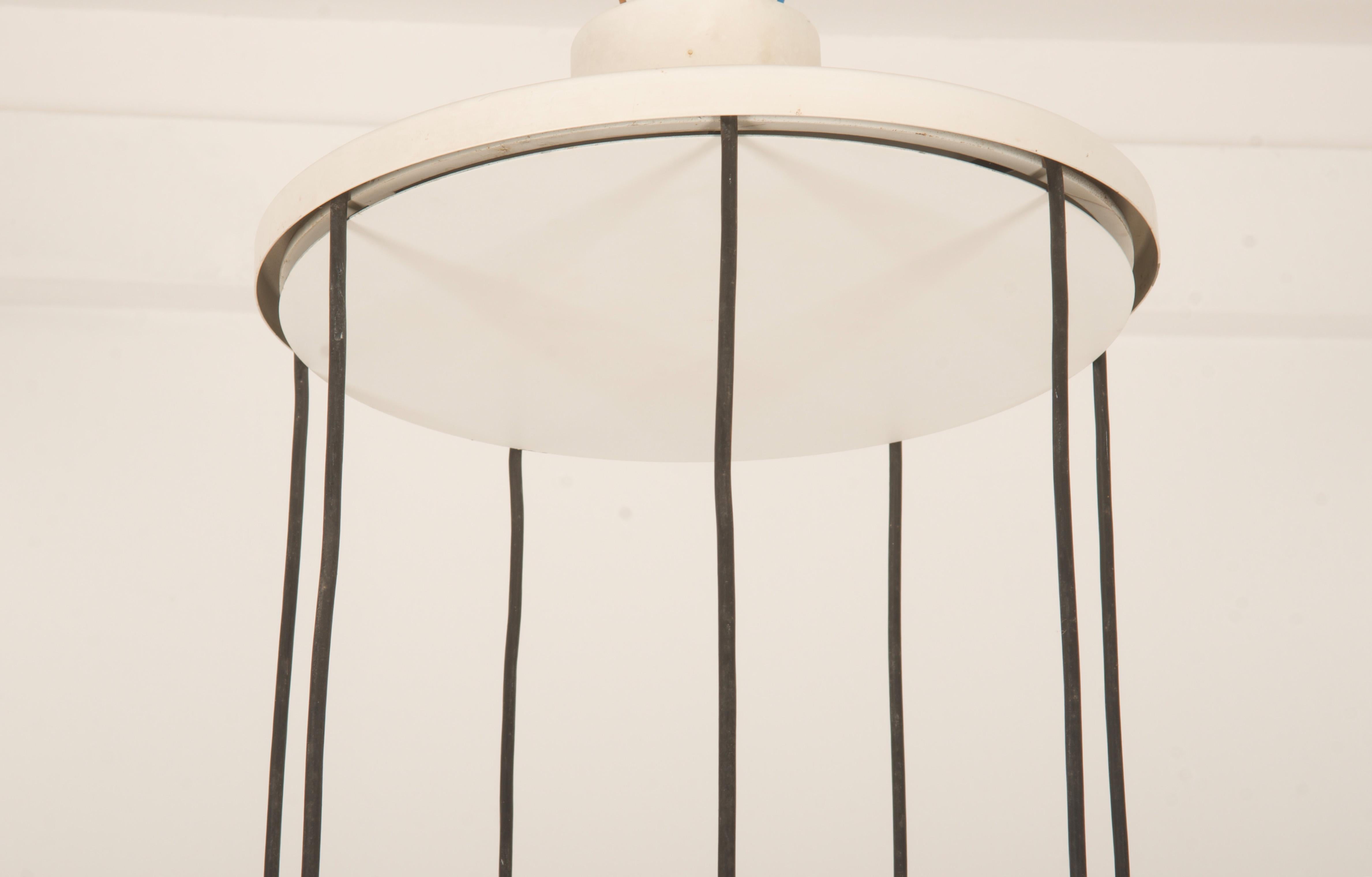 Ottone Lampadario a cascata Granada in vetro ghiaccio grande di Kalmar in vendita