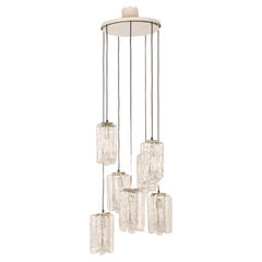 Large Ice Glass Granada Cascading Chandelier By Kalmar