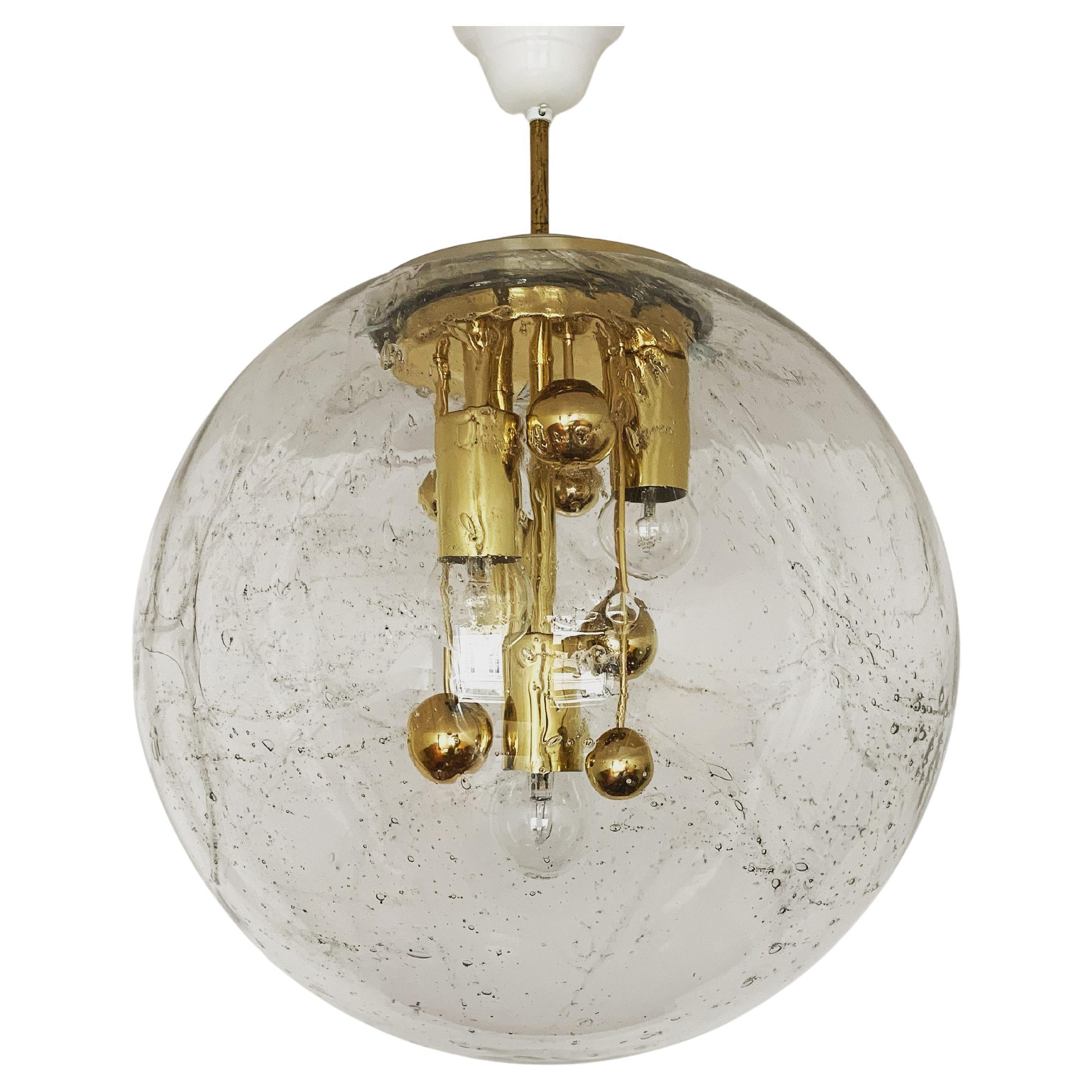 Large Ice Glass Lamp by Doria