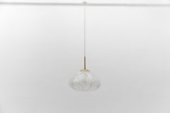 Große Eisglas-Hängeleuchte von Doria, 1960er Jahre Deutschland