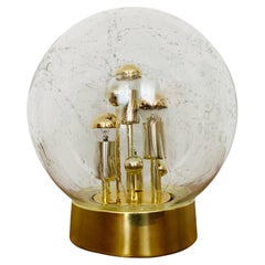 Große Tischlampe aus Eisglas von Doria