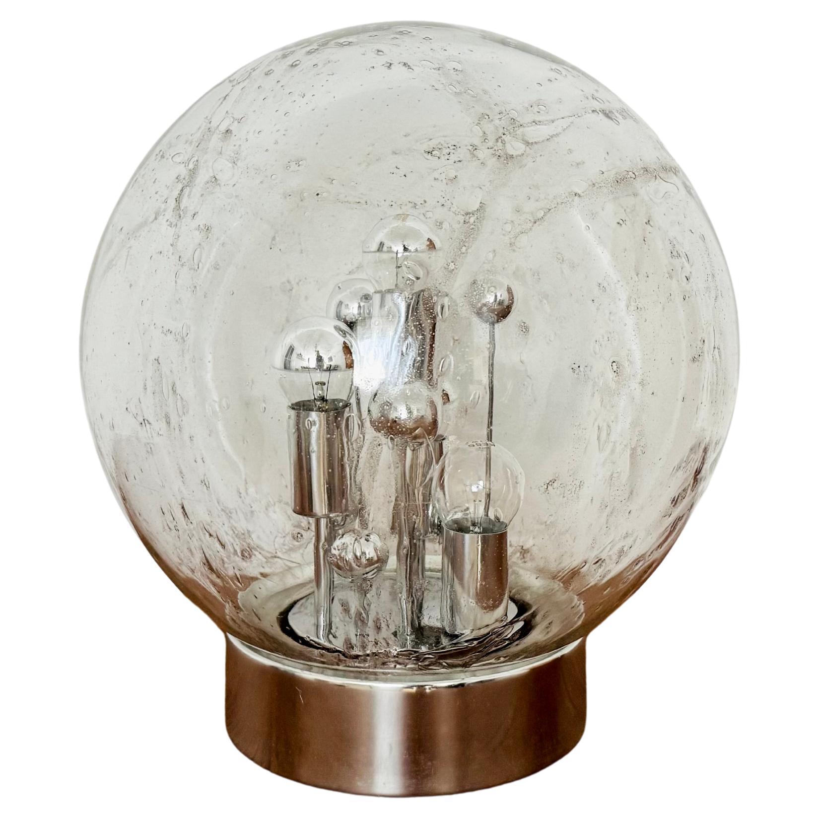 Large Ice Glass Table Lamp from Doria
