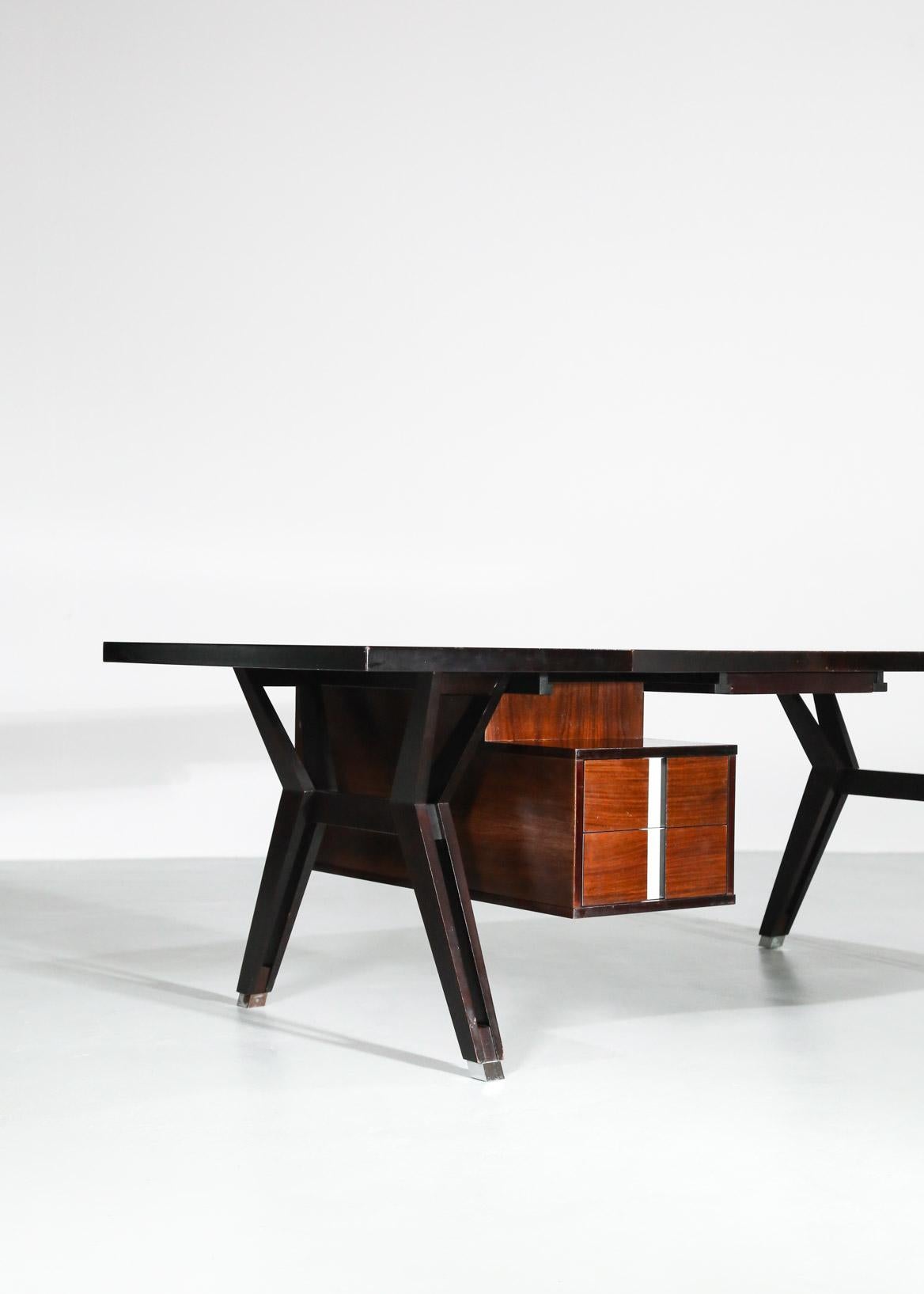 Large Ico Parisi Desk for MIM, Italian Design In Good Condition In Lyon, FR