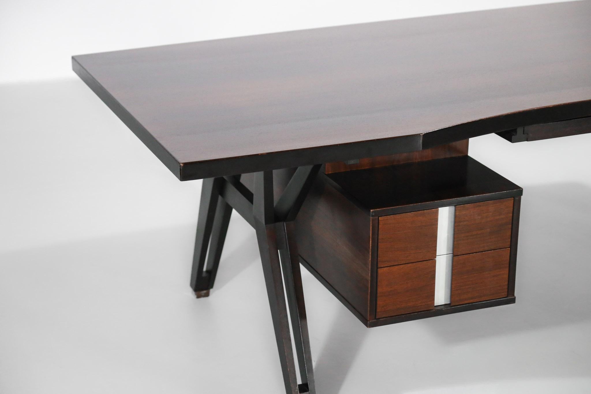 20th Century Large Ico Parisi Desk for MIM, Italian Design