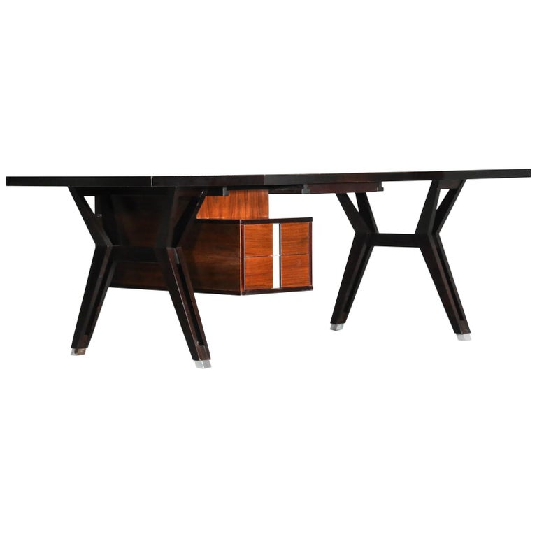 Large Ico Parisi Desk for MIM, Italian Design at 1stDibs