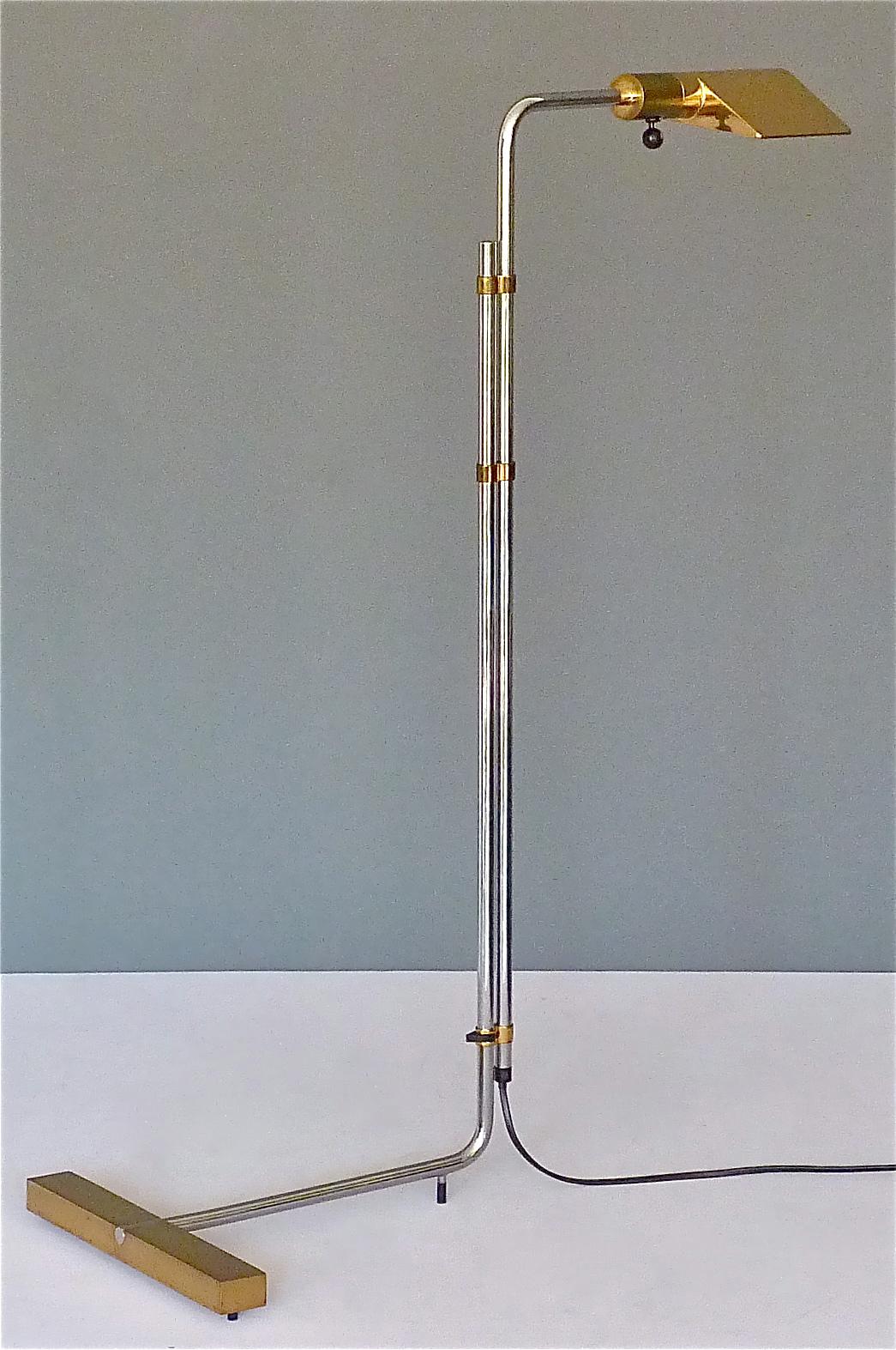 Patinated Large Iconic Cedric Hartman Floor Lamp for Jack Lenor Larsen Serial No. 8 1960s For Sale