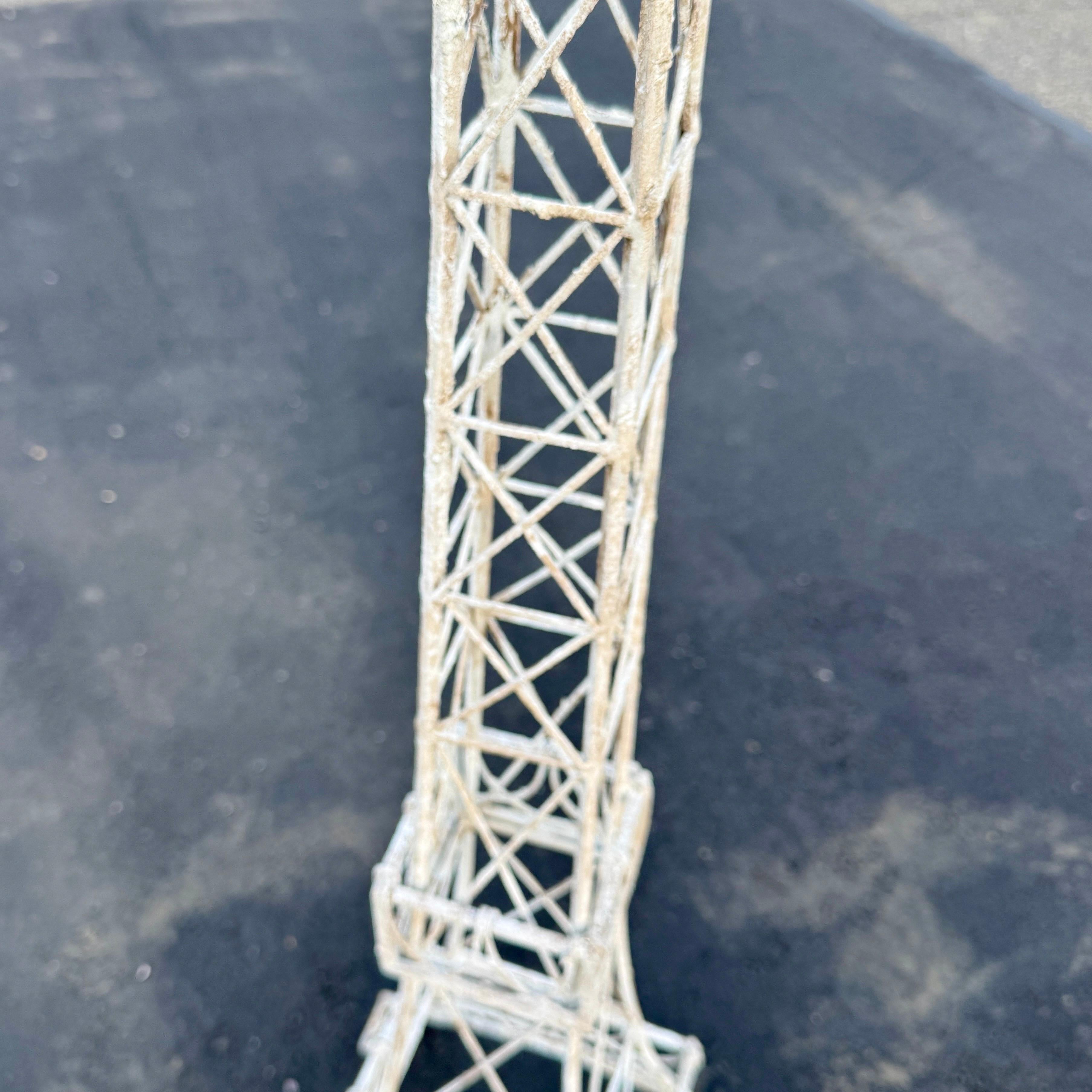 Large Iconic Painted Metal Eiffel Tower Statue Centerpiece For Sale 2