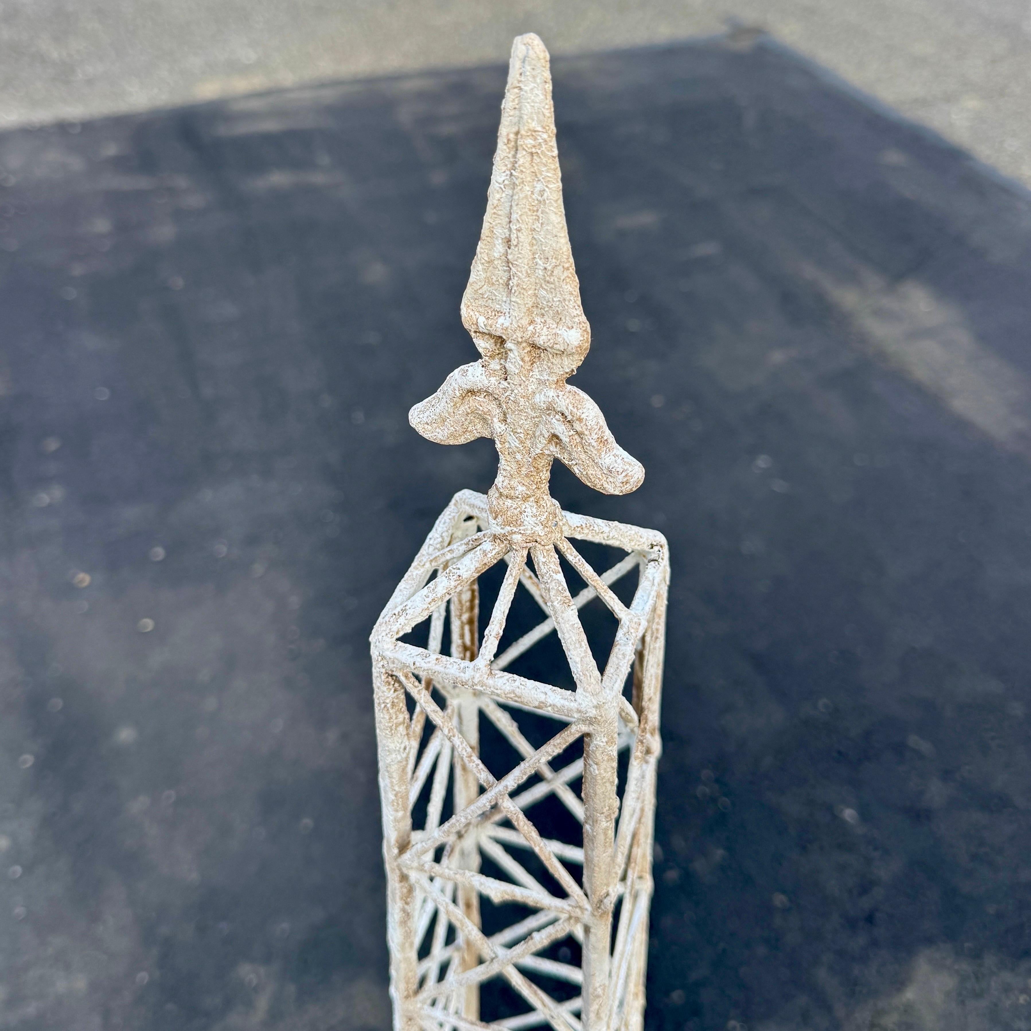 Large Iconic Painted Metal Eiffel Tower Statue Centerpiece For Sale 4