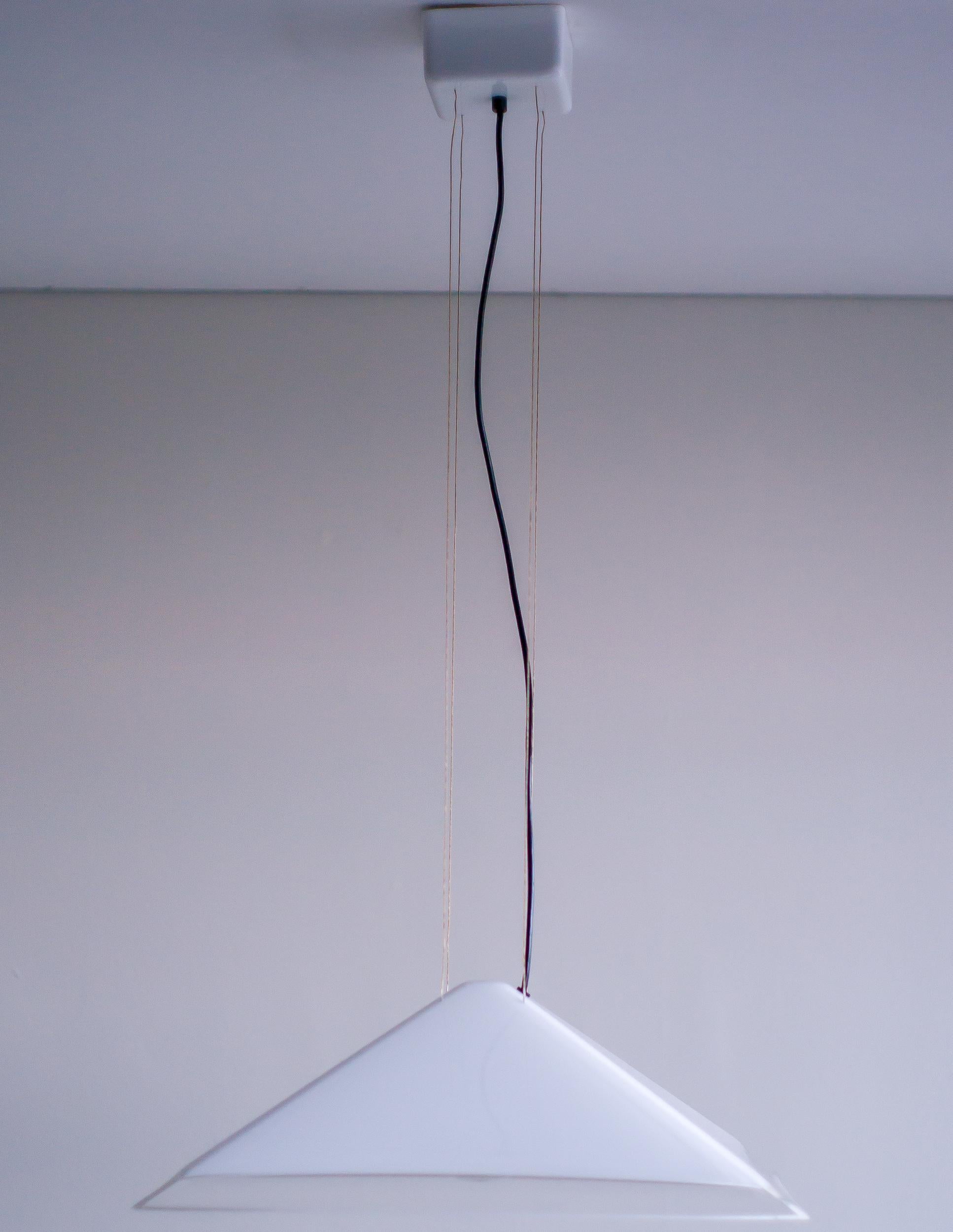 Late 20th Century Large iGuzzini Pyramid Shaped Pendant For Sale