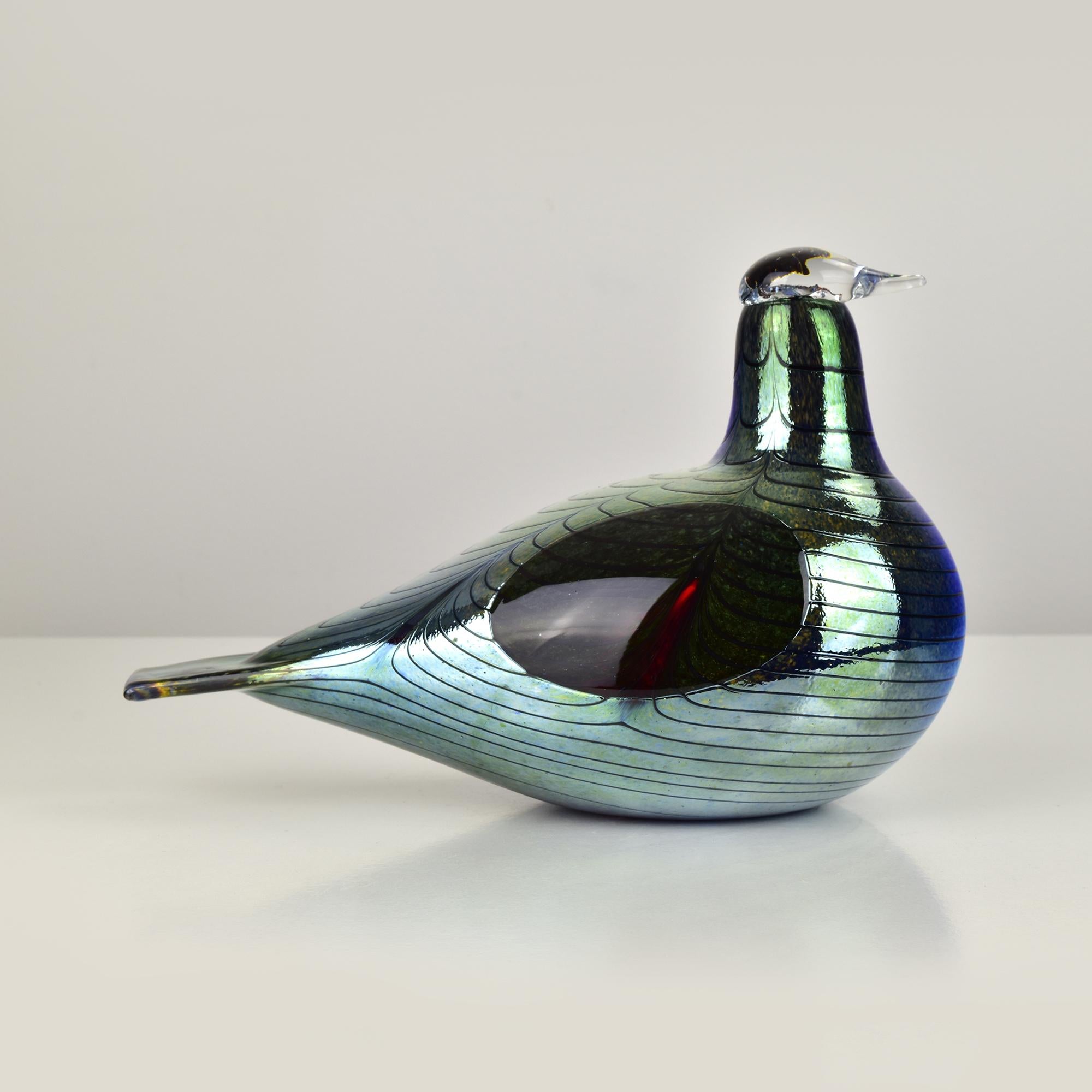 Große Iittala Oiva Toikka Fasan Vogel schillernde Kunstglas-Skulptur im Zustand „Hervorragend“ im Angebot in Bad Säckingen, DE