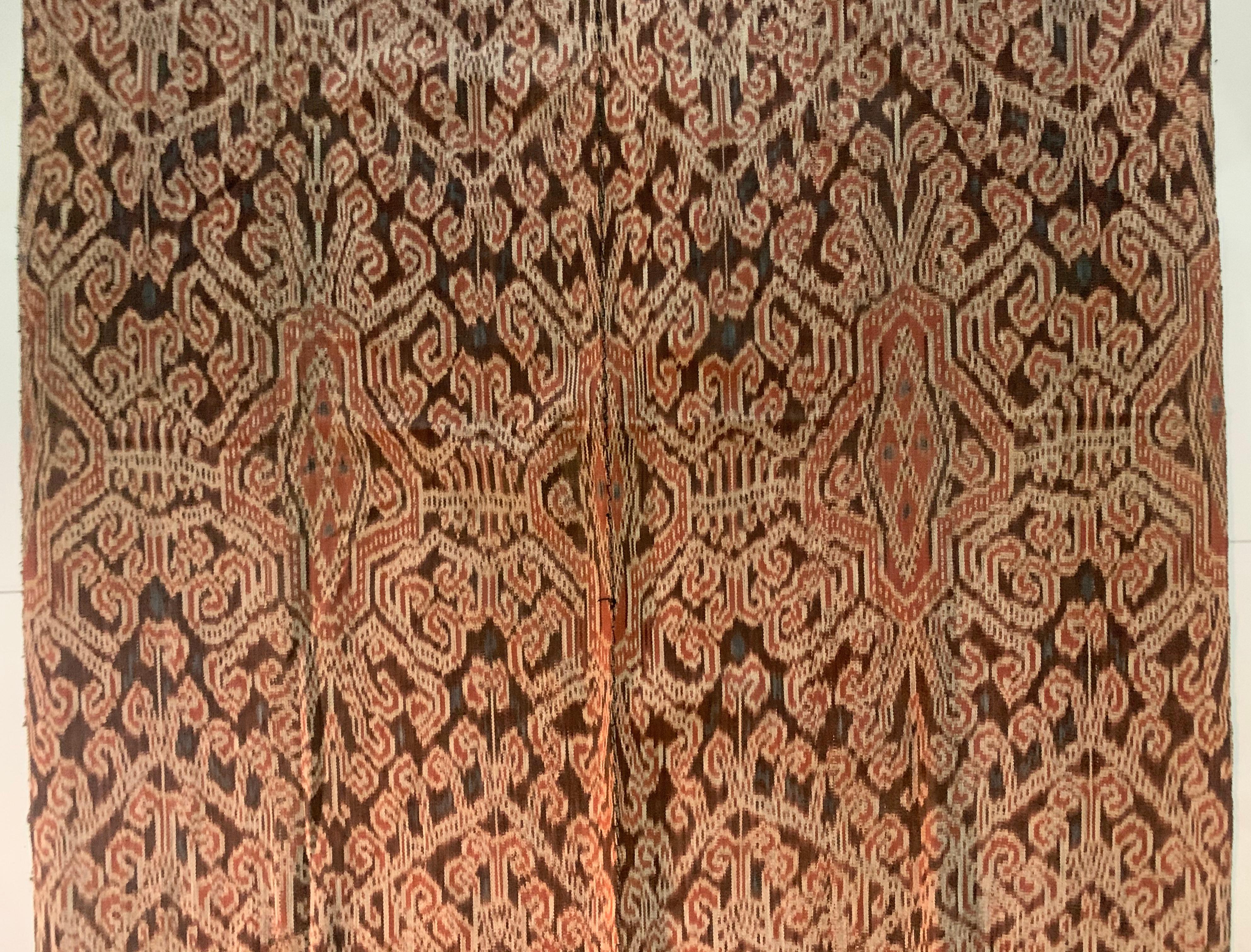 Mid-20th Century Ikat Textile from Sumba Island with Stunning Tribal Motifs, Indonesia