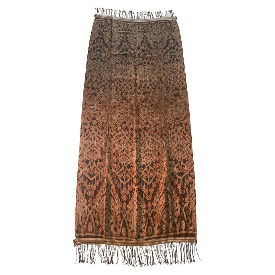 Ceremonial Silk Ikat from Sumatra with Stunning Motifs and Gold Leaf ...