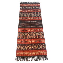Vintage Large Ikat Textile from Sumba Island with Stunning Tribal Motifs, Indonesia