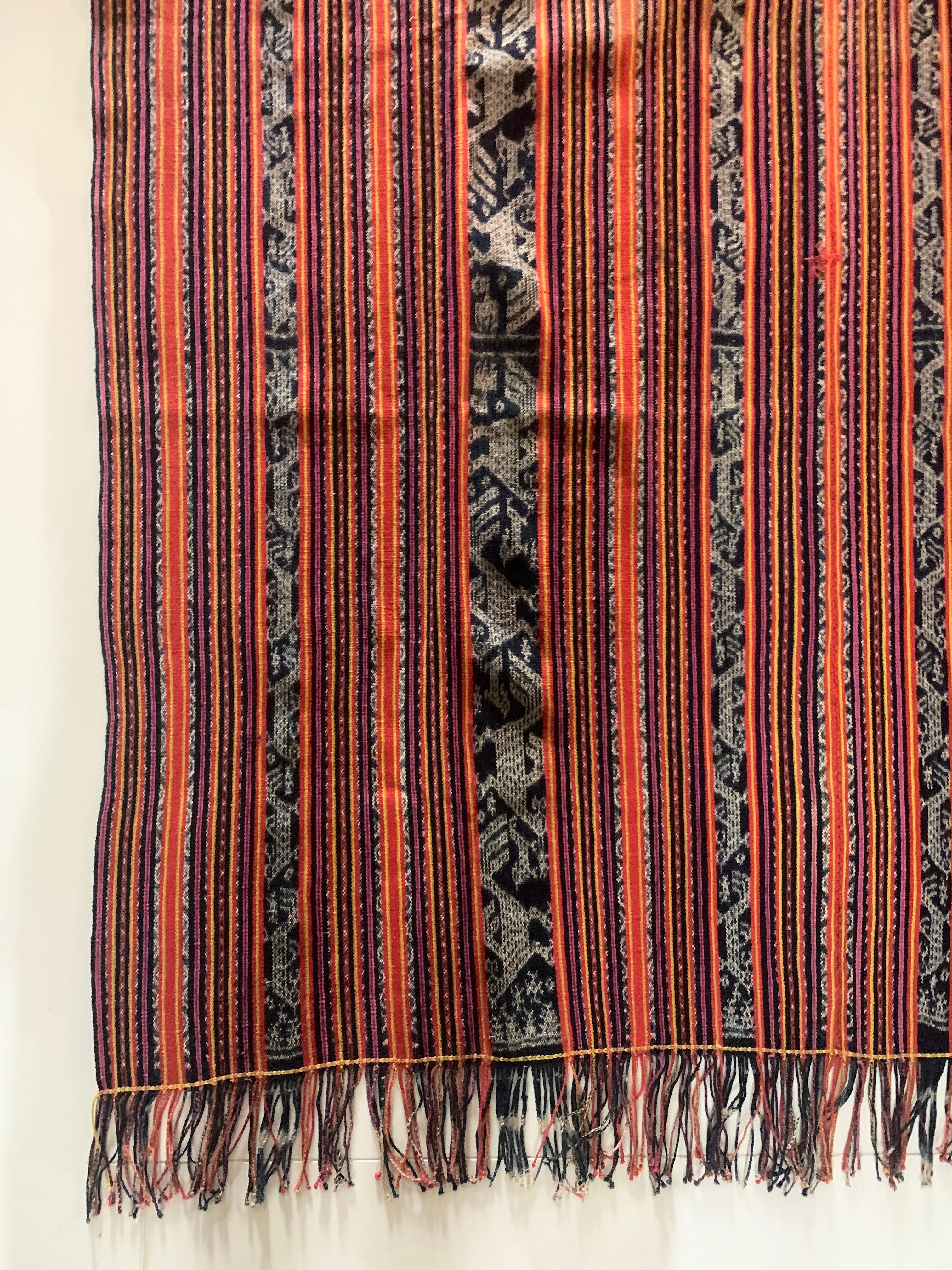 Indonesian Ikat Textile from Timor with Stunning Tribal Motifs & Colours, Indonesia
