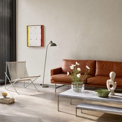 Large 'Ikebana' Vase in Mouth-Blown Glass and Brass for Fritz Hansen