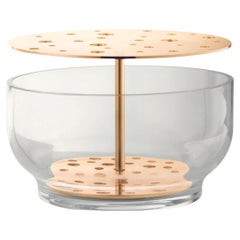 Large 'Ikebana' Vase in Mouth-Blown Glass and Brass for Fritz Hansen