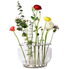 Große Vase „Ikebana“ aus Mouth-Blown-Glas und Edelstahl für Fritz Hansen