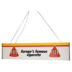 Large Illuminated Advertisement for HB cigarettes, 1970s