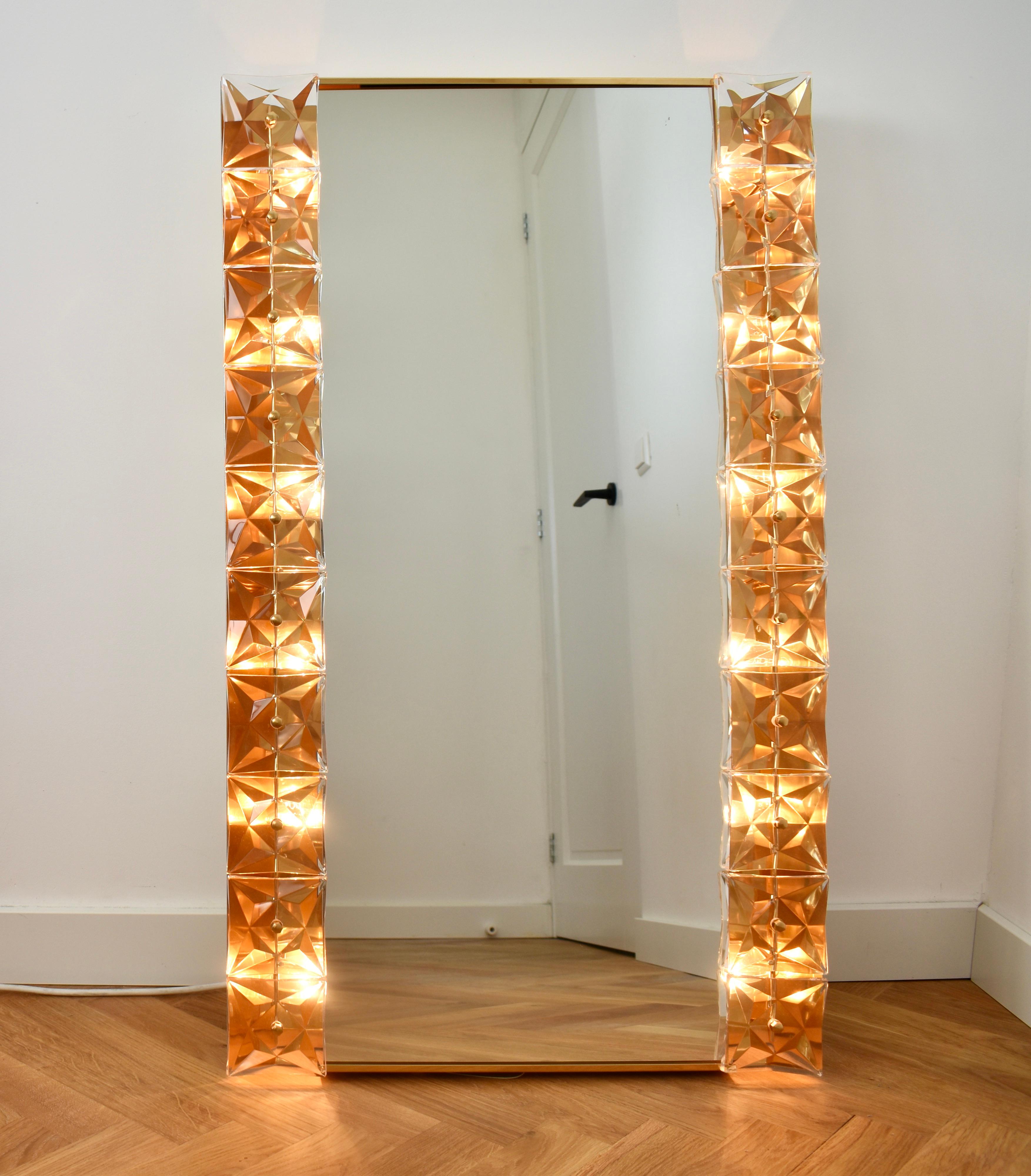 Large Illuminated Crystal Mirror from Kinkeldey, 1970s For Sale 6