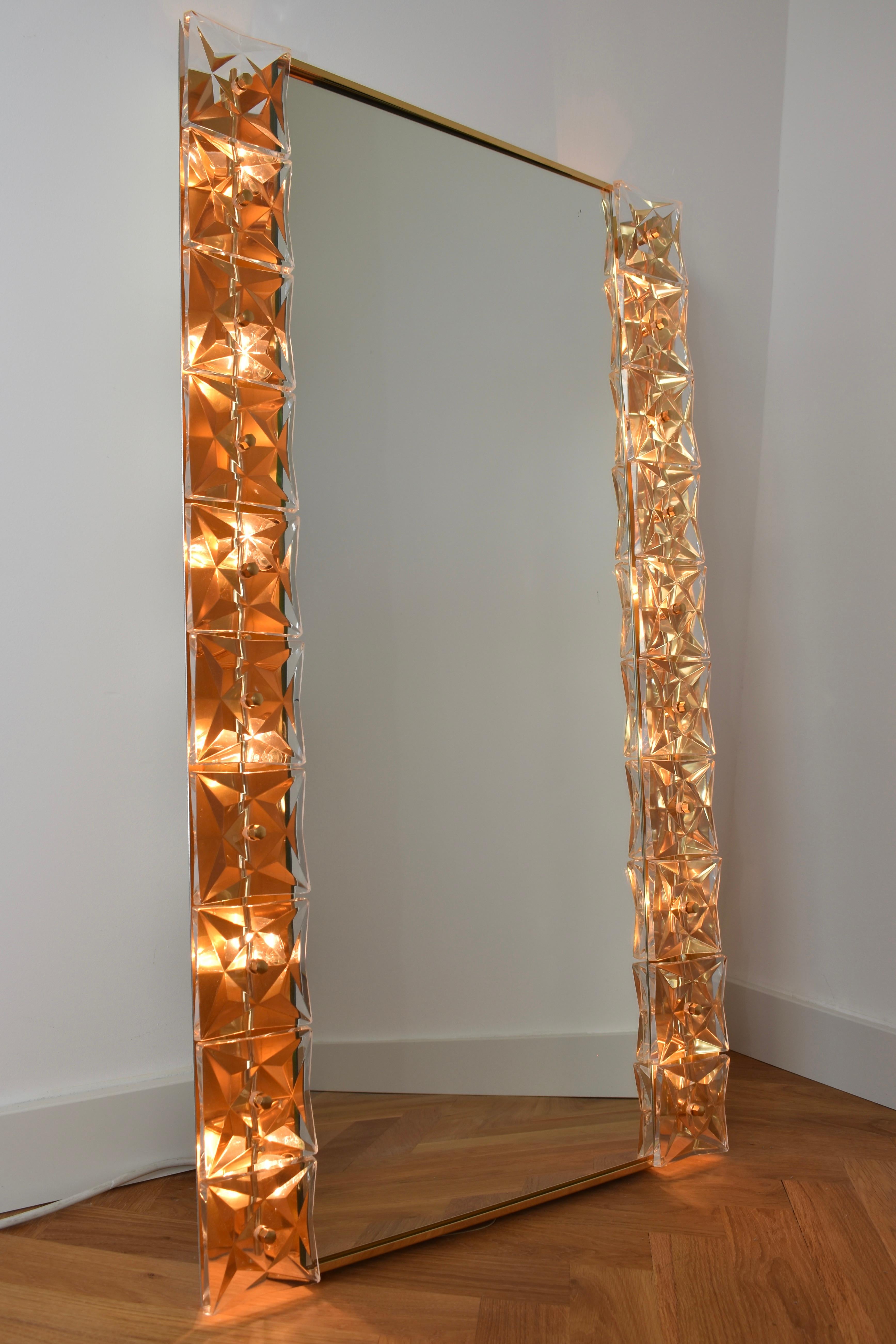 Large Illuminated Crystal Mirror from Kinkeldey, 1970s For Sale 7
