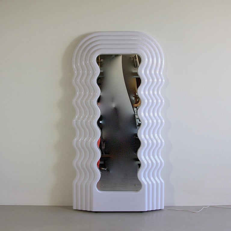 Large Illuminated Floor Mirror by Ettore Sottsass, ULTRAFRAGOLA. at