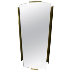Brass Illuminated Wall Mirror by Ernest Igl for Hillebrand, Germany 1950s