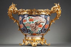 Large Imari Porcelain Planter, France, Circa 1880