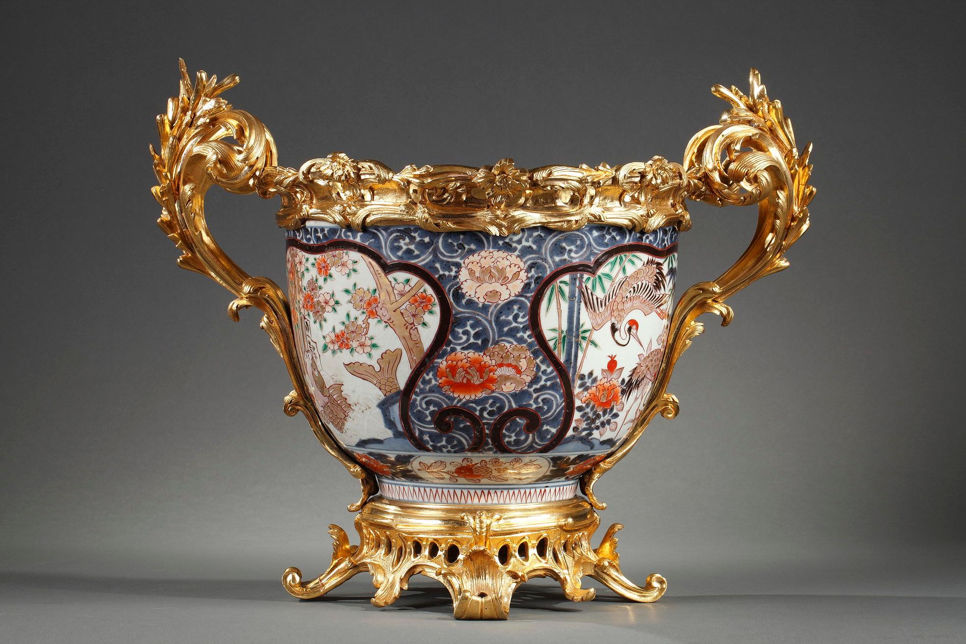 Porcellana Grande fioriera in Imari Porcelain, Francia, 1880 circa in vendita