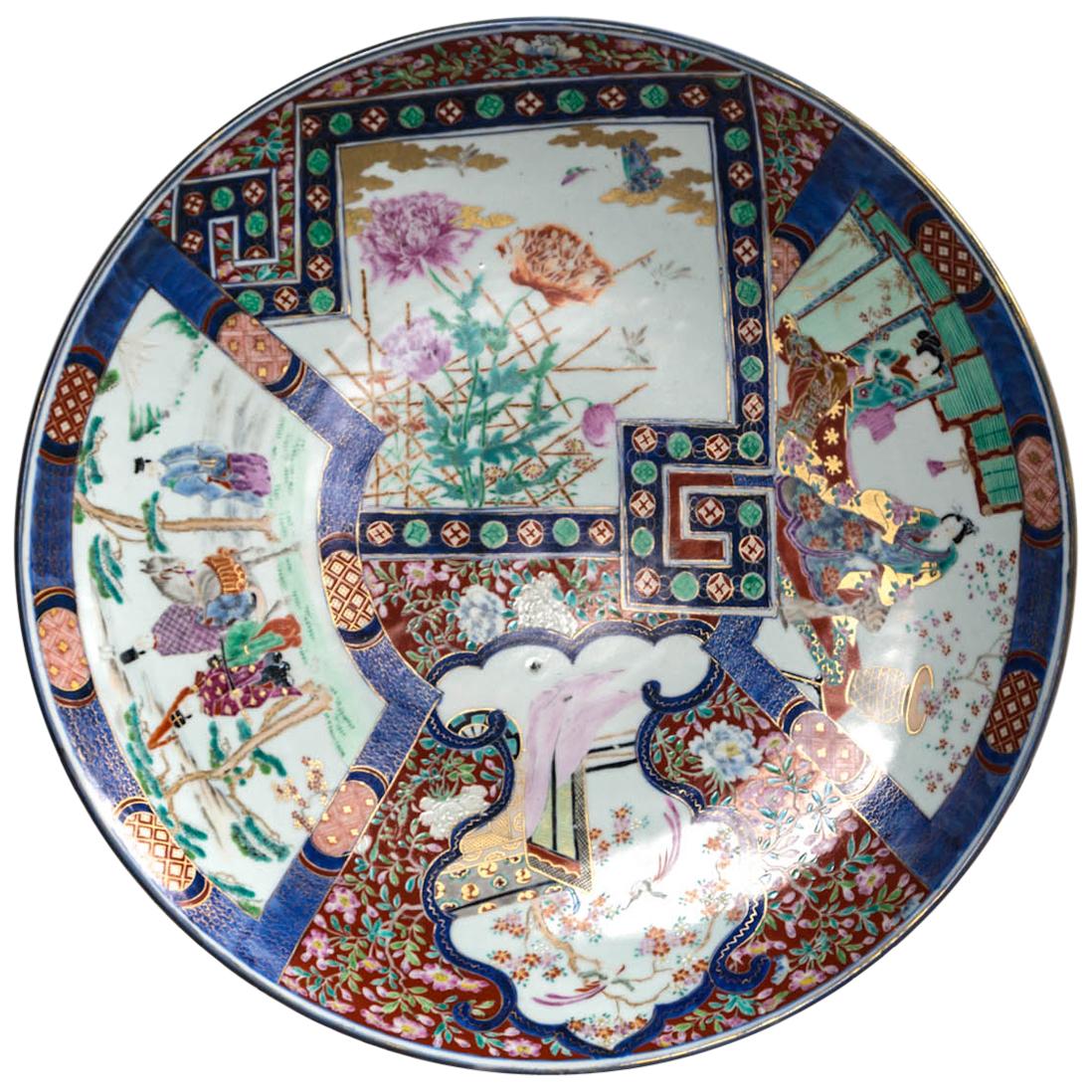 Large Imari Style Charger For Sale