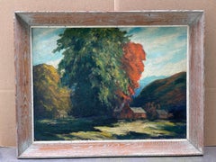 Large Impasto Landscape Painting on Board