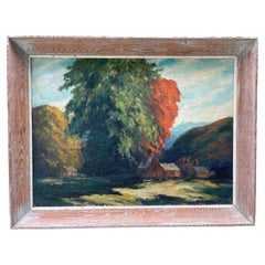 Large Impasto Landscape Painting on Board