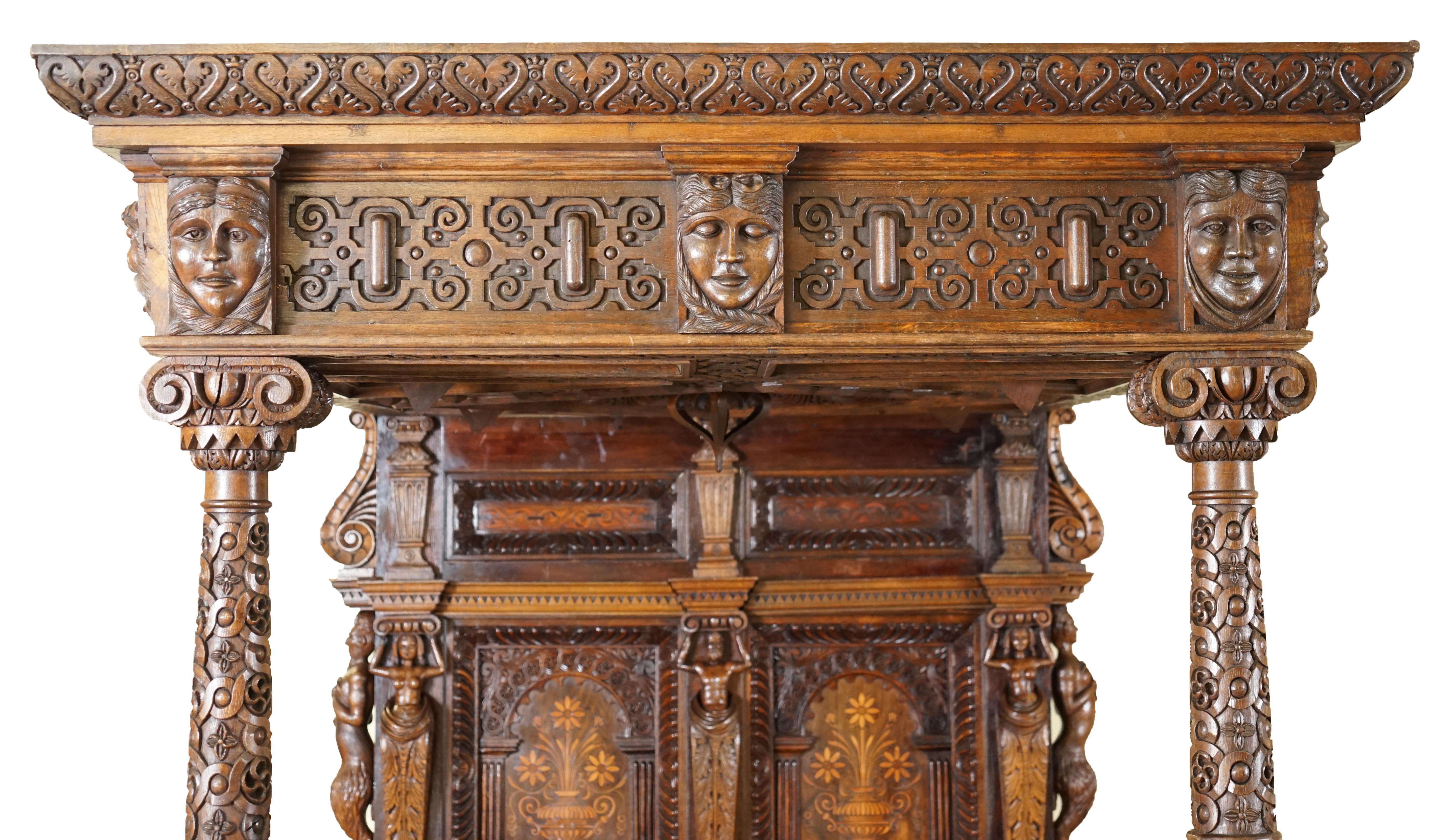 Jacobean LARGE & IMPORTANT ANTiQUE CIRCA 1600 CHARLES I DOCUMENTED ENGLISH OAK TESTER BED For Sale