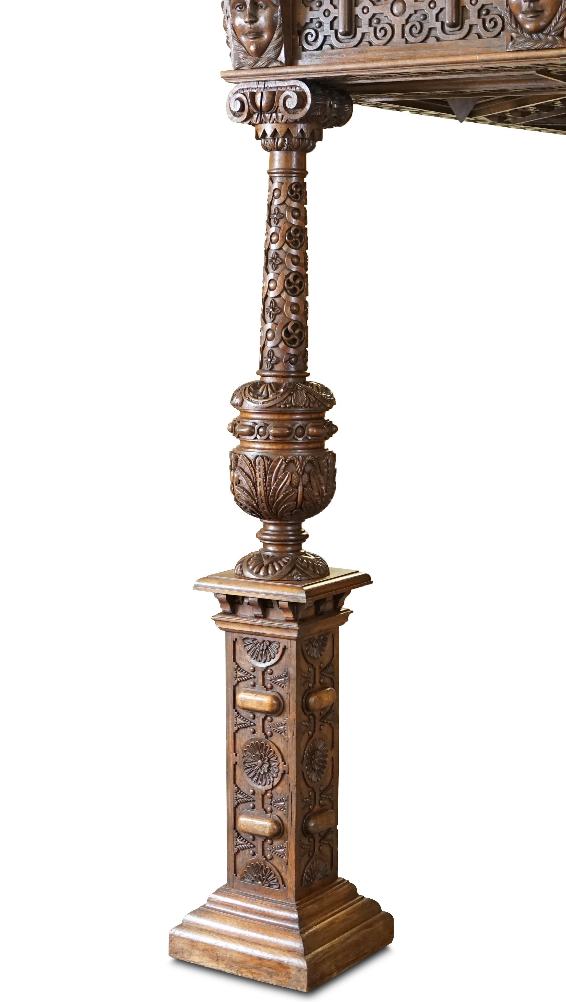 Hand-Crafted LARGE & IMPORTANT ANTiQUE CIRCA 1600 CHARLES I DOCUMENTED ENGLISH OAK TESTER BED For Sale