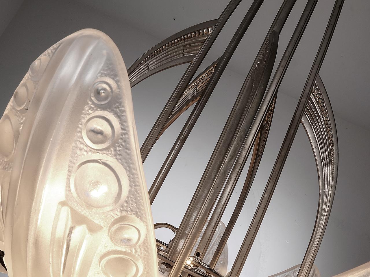Francese Grande e importante lampadario High Style Deco francese in vendita
