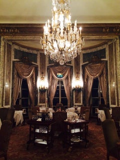 Unique  Important George Hoentschel French Rock Crystal & Gilt Bronze Chandelier