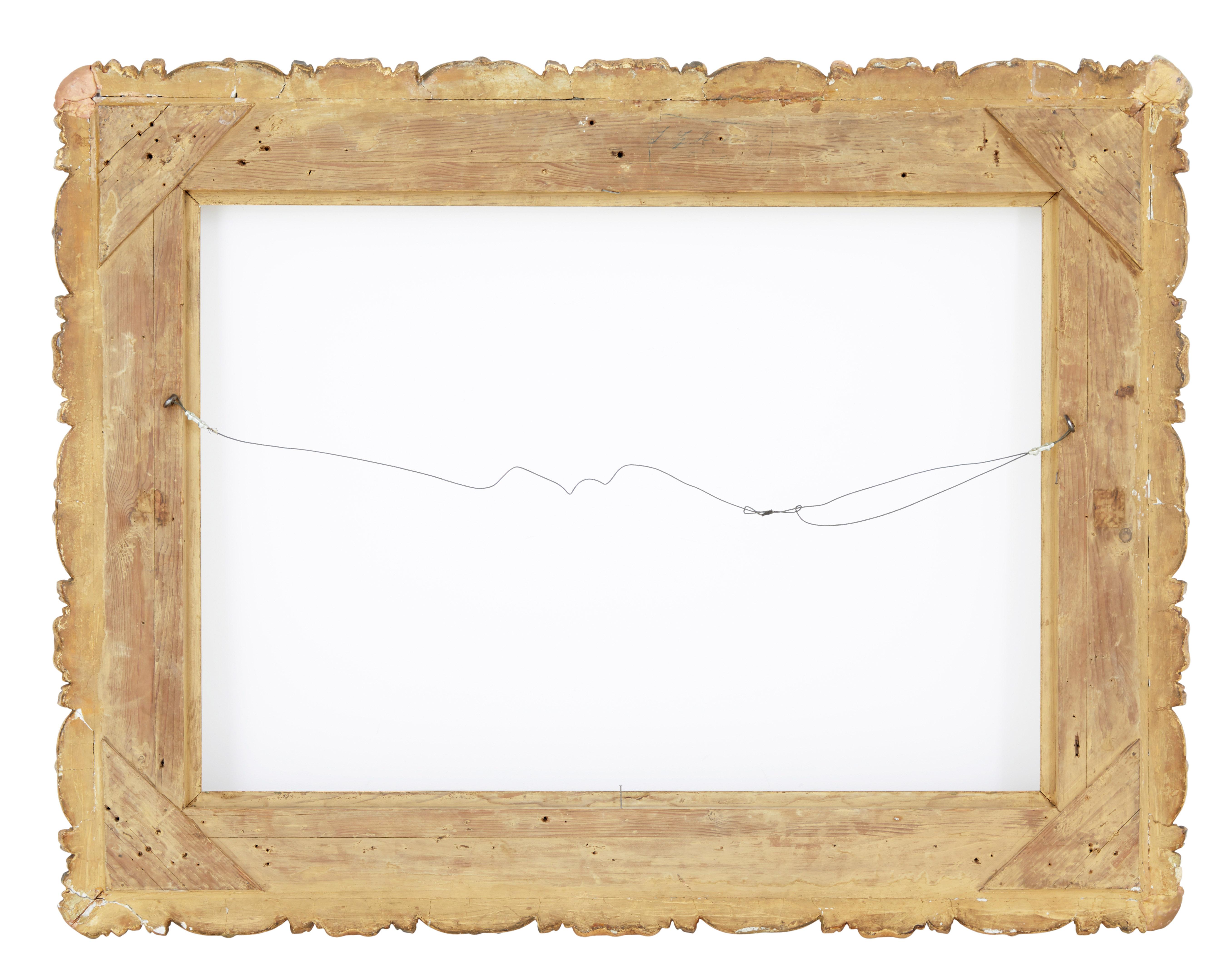 Swedish Large Impressive 19th Century Rococo Revival Gilt Frame