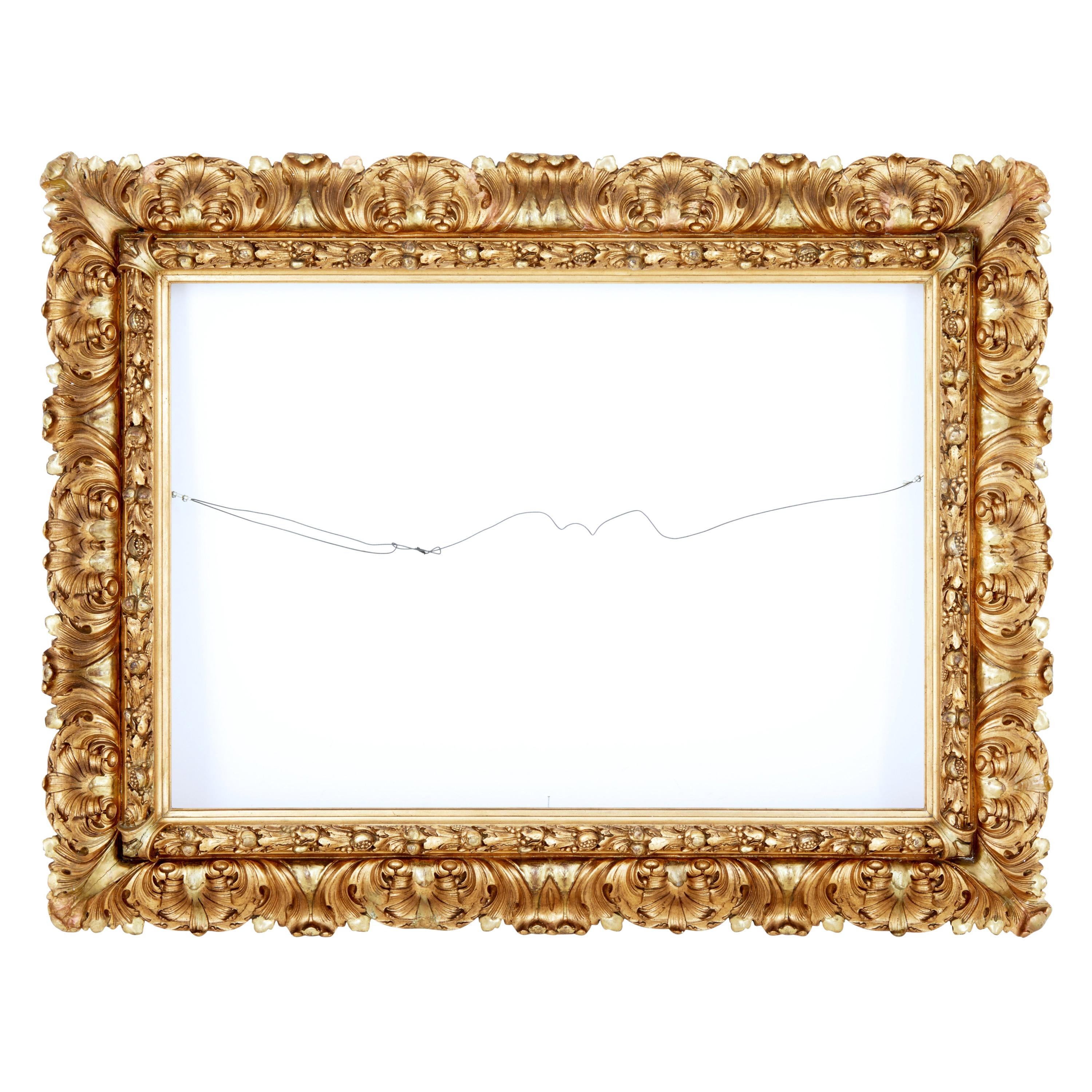 Large Impressive 19th Century Rococo Revival Gilt Frame