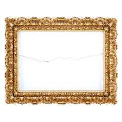 Large Impressive 19th Century Rococo Revival Gilt Frame