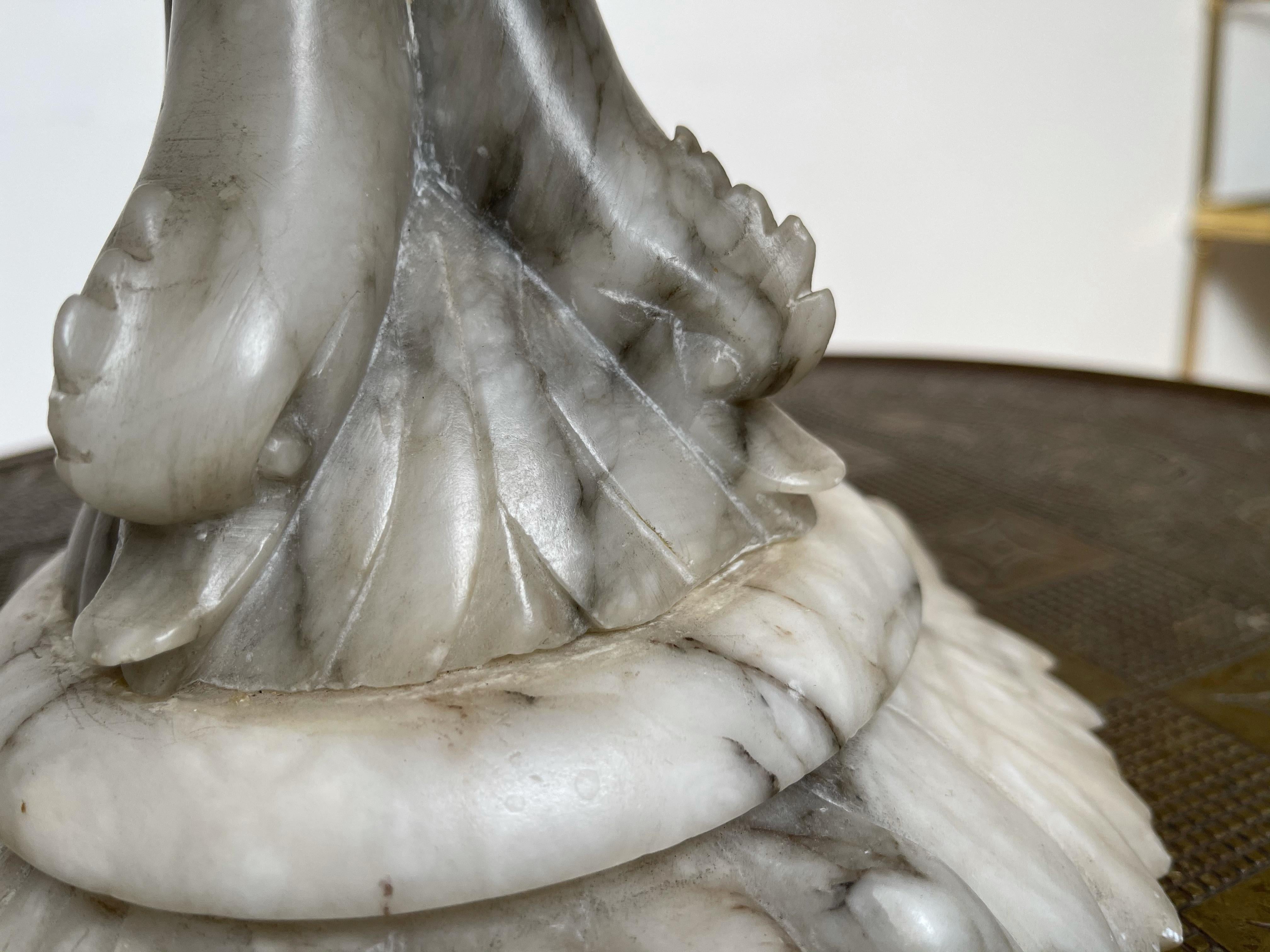Large Impressive and Finely Carved Italian Antique Alabaster Ornamental Tazza 3