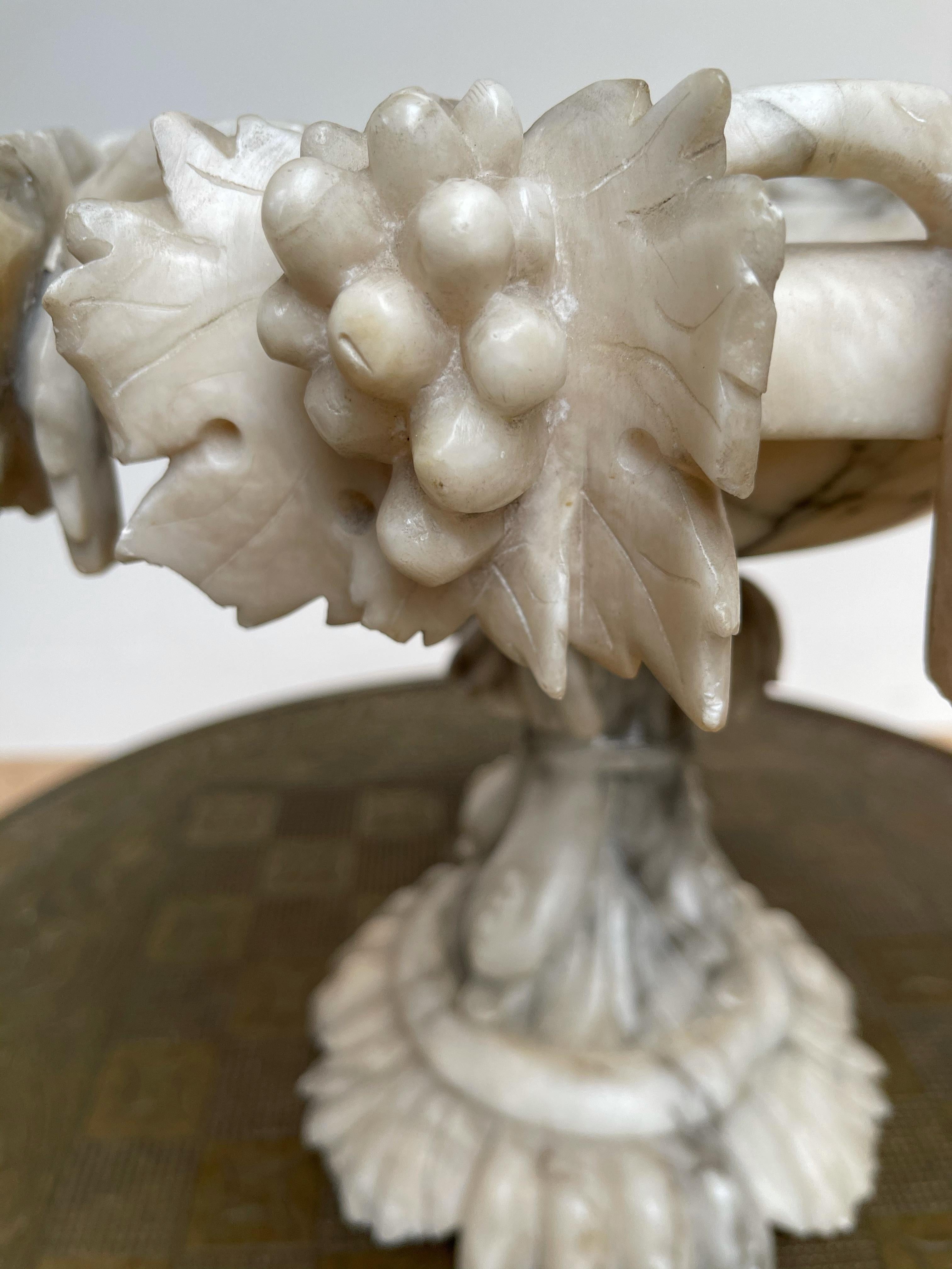 Large Impressive and Finely Carved Italian Antique Alabaster Ornamental Tazza 7
