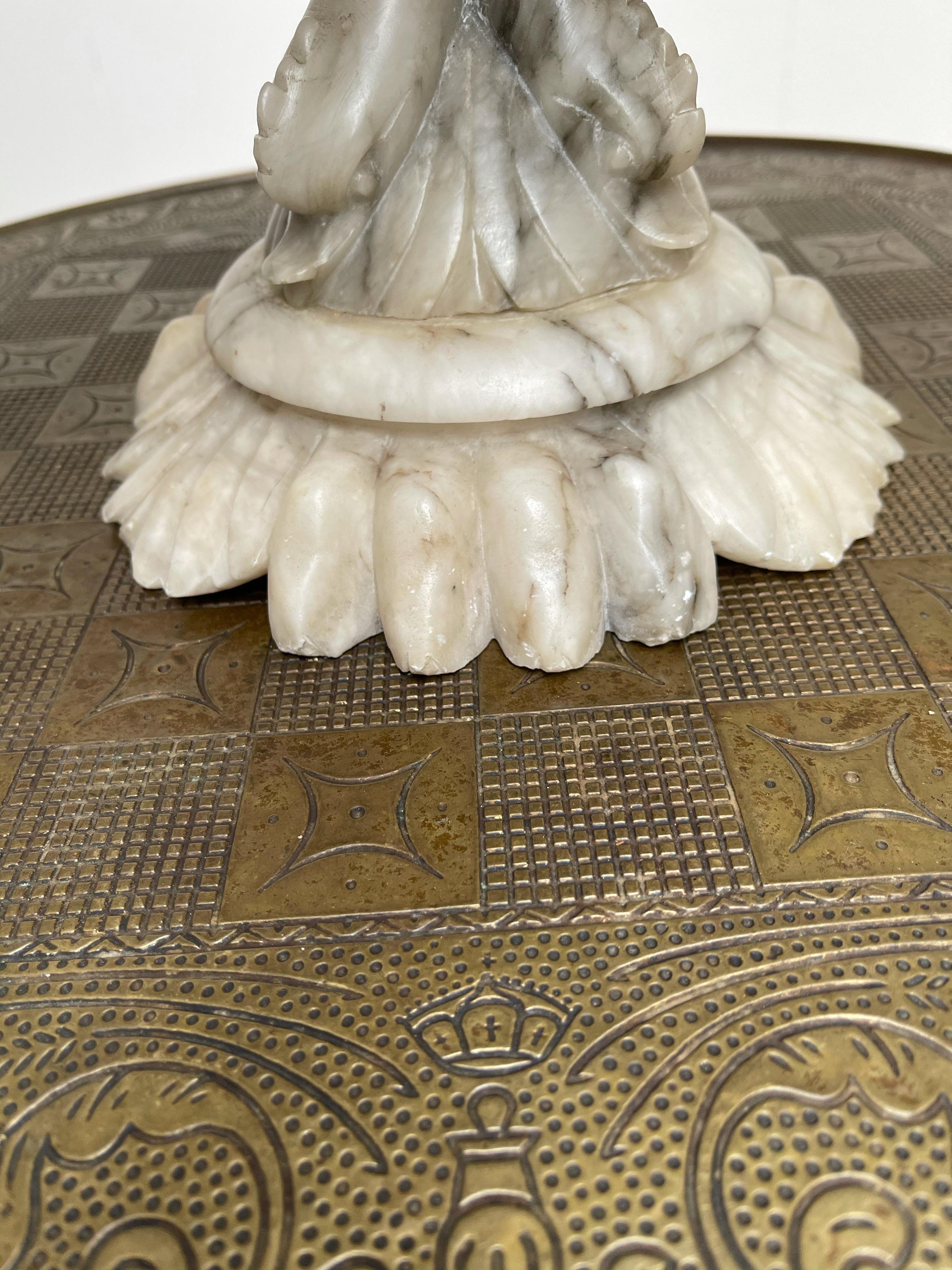 Large Impressive and Finely Carved Italian Antique Alabaster Ornamental Tazza 12
