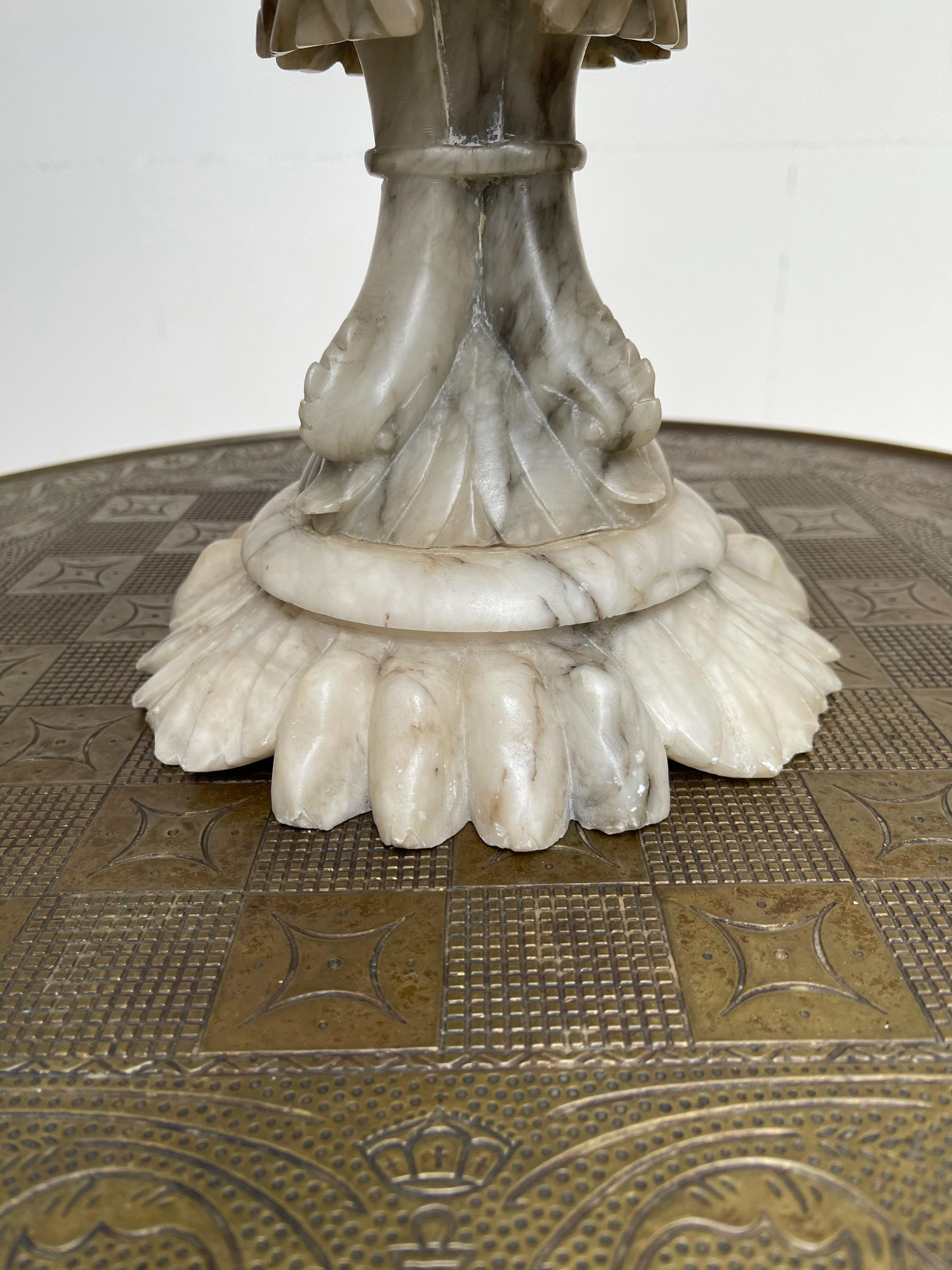 Large Impressive and Finely Carved Italian Antique Alabaster Ornamental Tazza 1