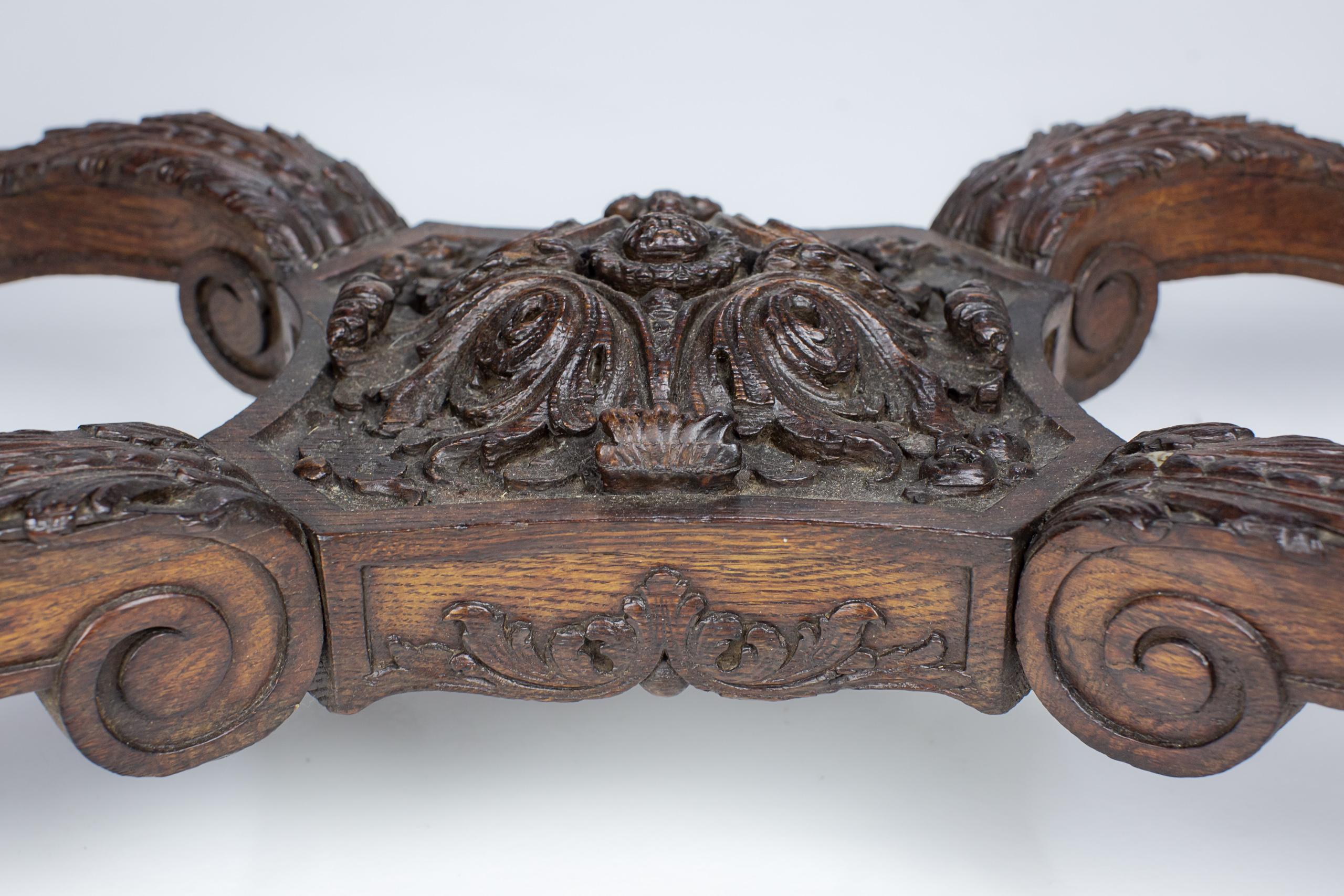 Large Impressive Carved Wood Pallazzo Console or Server For Sale 5