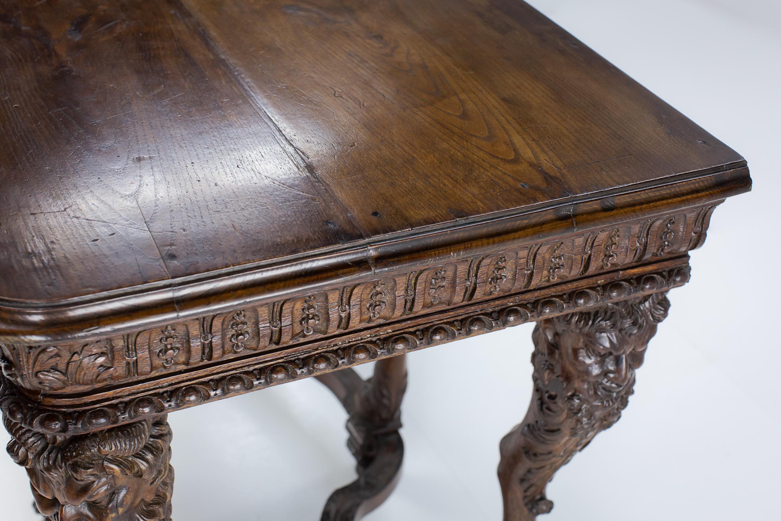 Large Impressive Carved Wood Pallazzo Console or Server For Sale 8