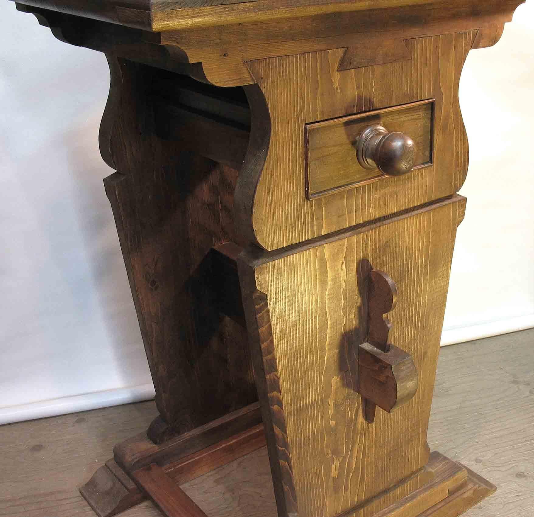 Victorian Large Impressive Cast Iron Copying/Book Press on a Trestle Wood Stand circa 1850